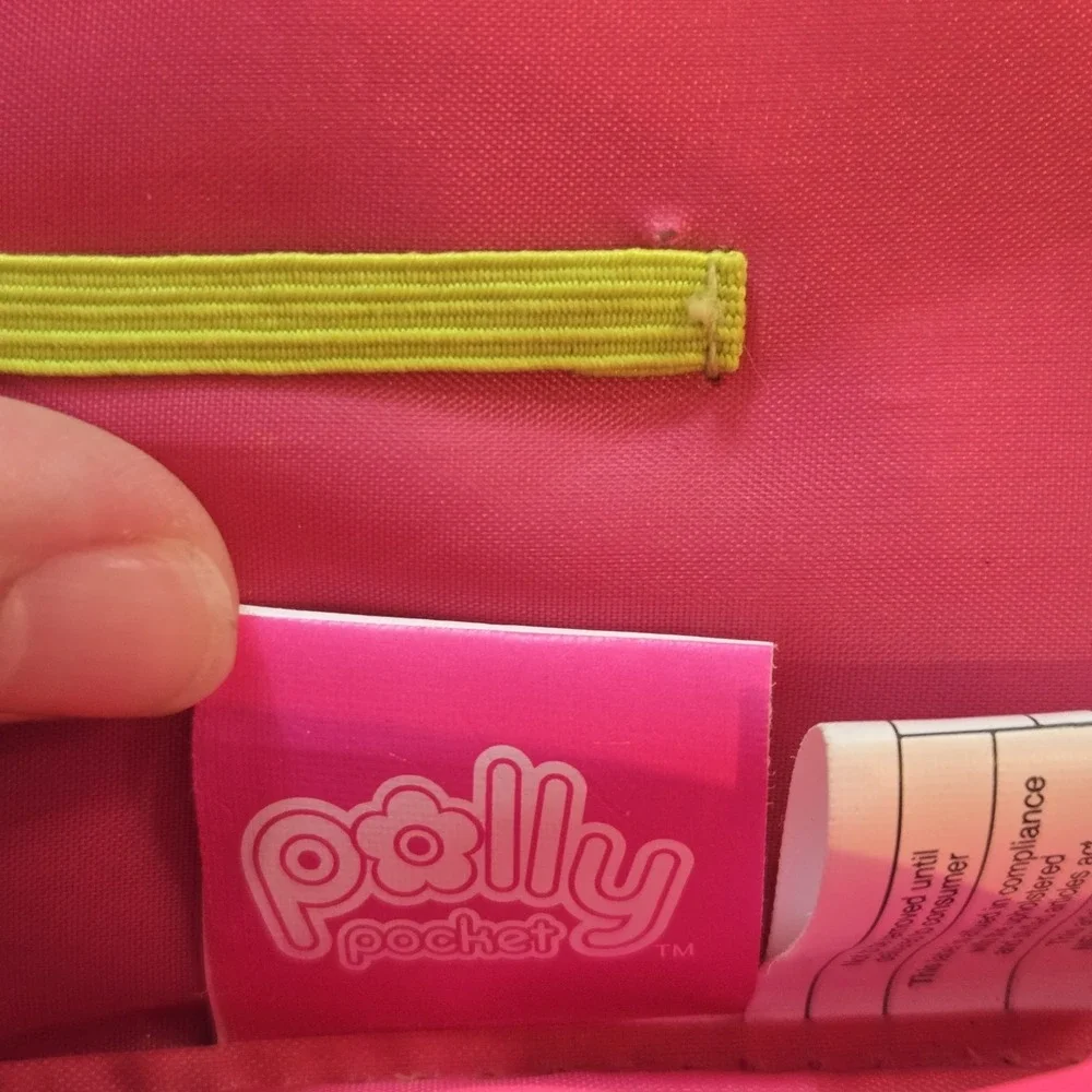 Polly‎ Pocket Pink and Chartreuse Lunchbox Doll Case 2007 EUC